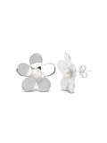 Flower studs zilver