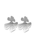 Leaf oorbellen zilver