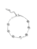 Flower armband zilver