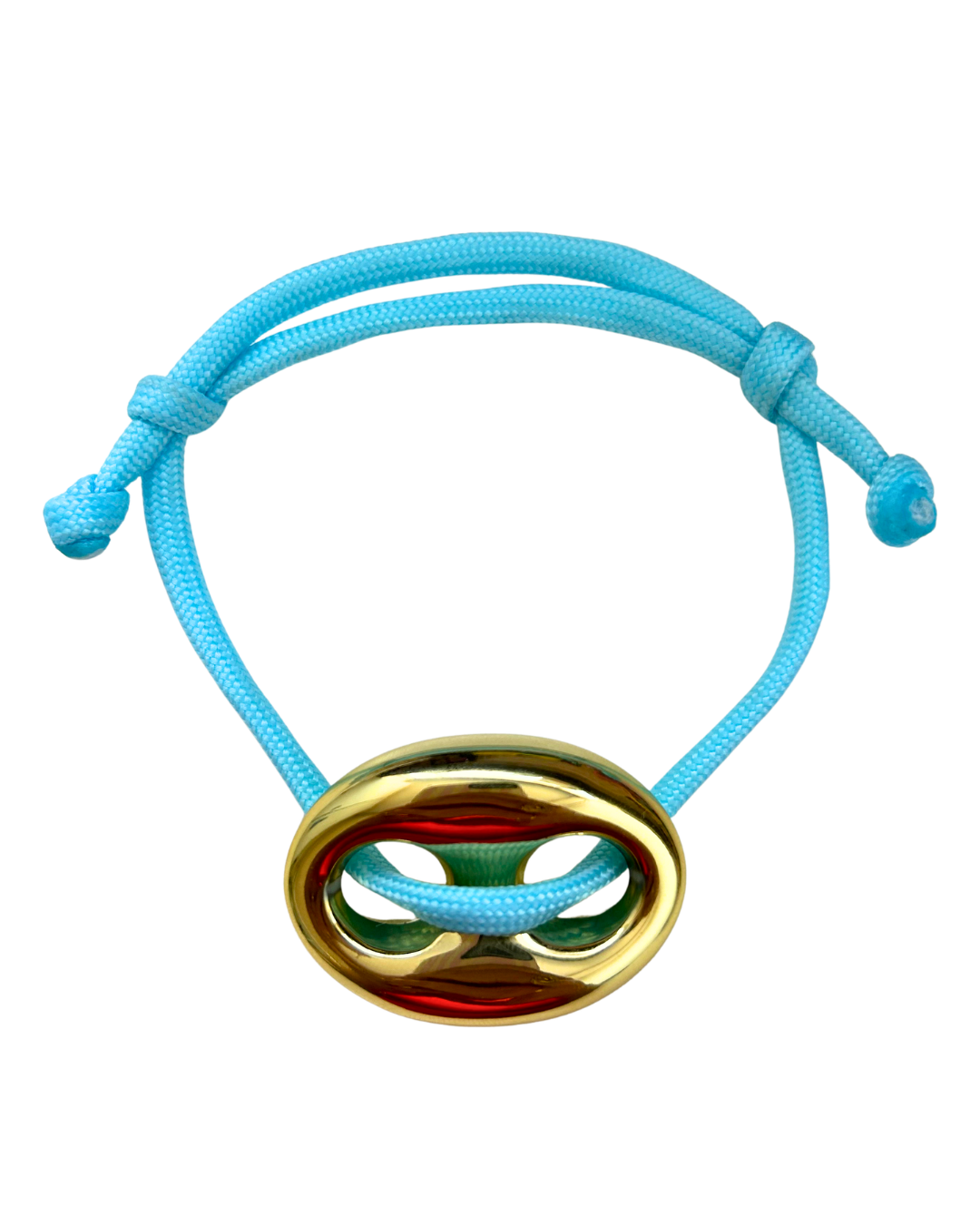 Gouden stone armband 'lichtblauw'