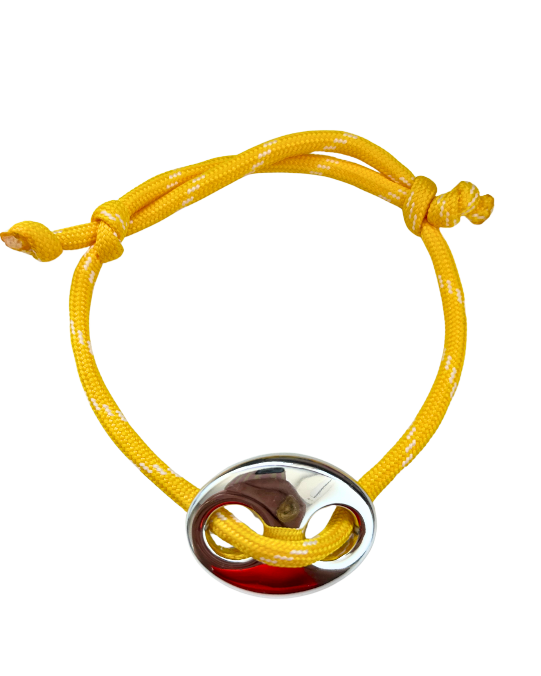 Zilveren stone armband 'geel'