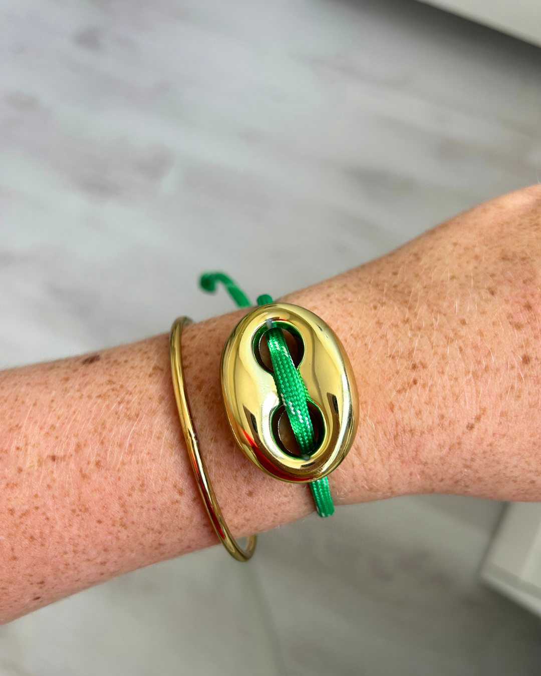 Gouden stone armband