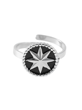 Star coin ring zilver