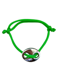Zilveren stone armband ‘groen’