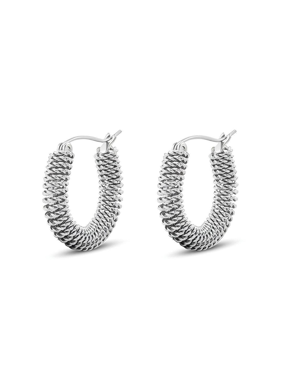 Spiral oorbellen zilver