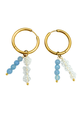 Gouden oorbellen blue spring
