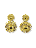 Bloemen oorbellen goud