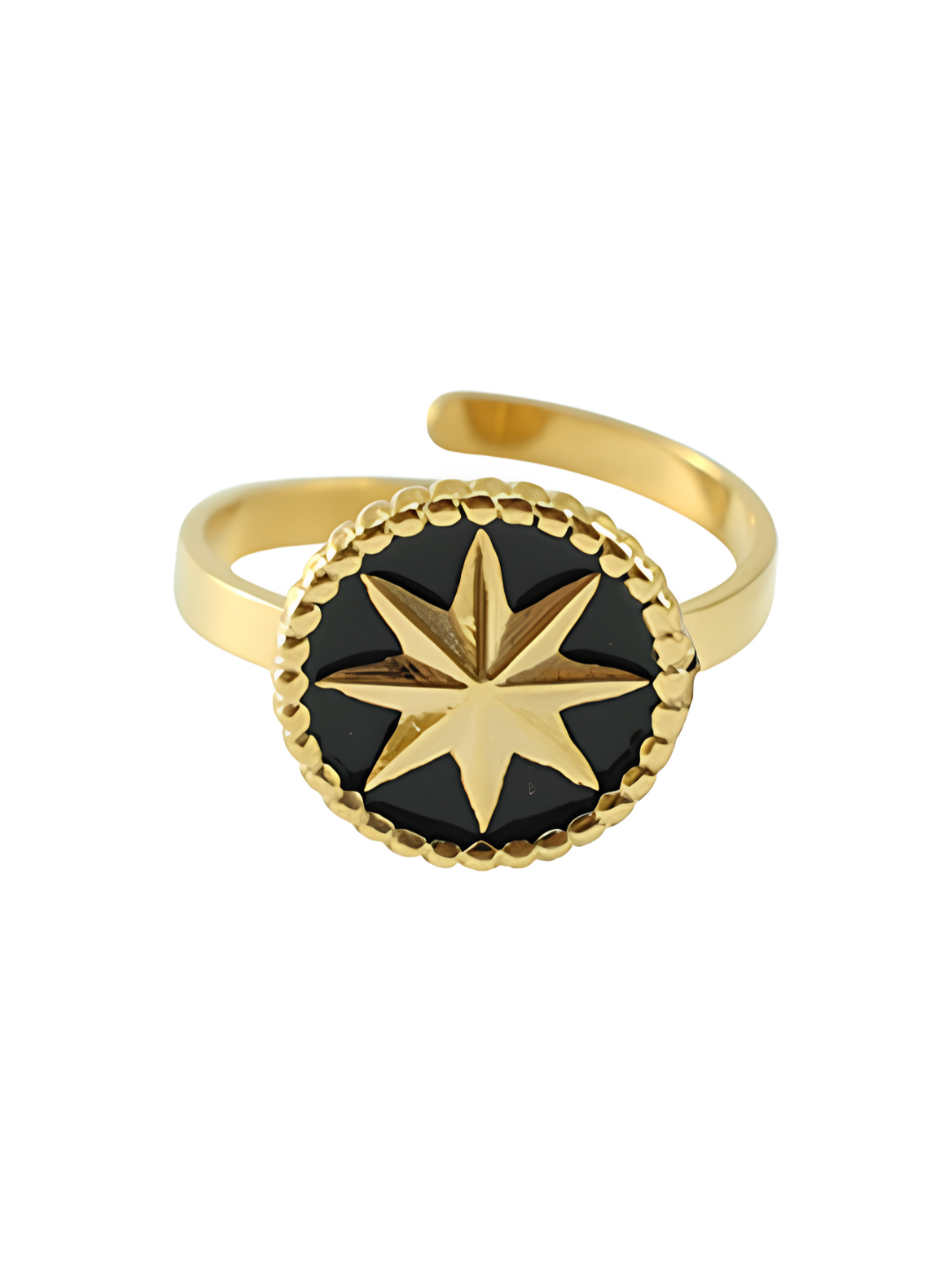 Star coin ring goud