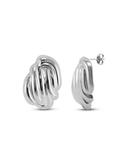 Knot oorbellen zilver