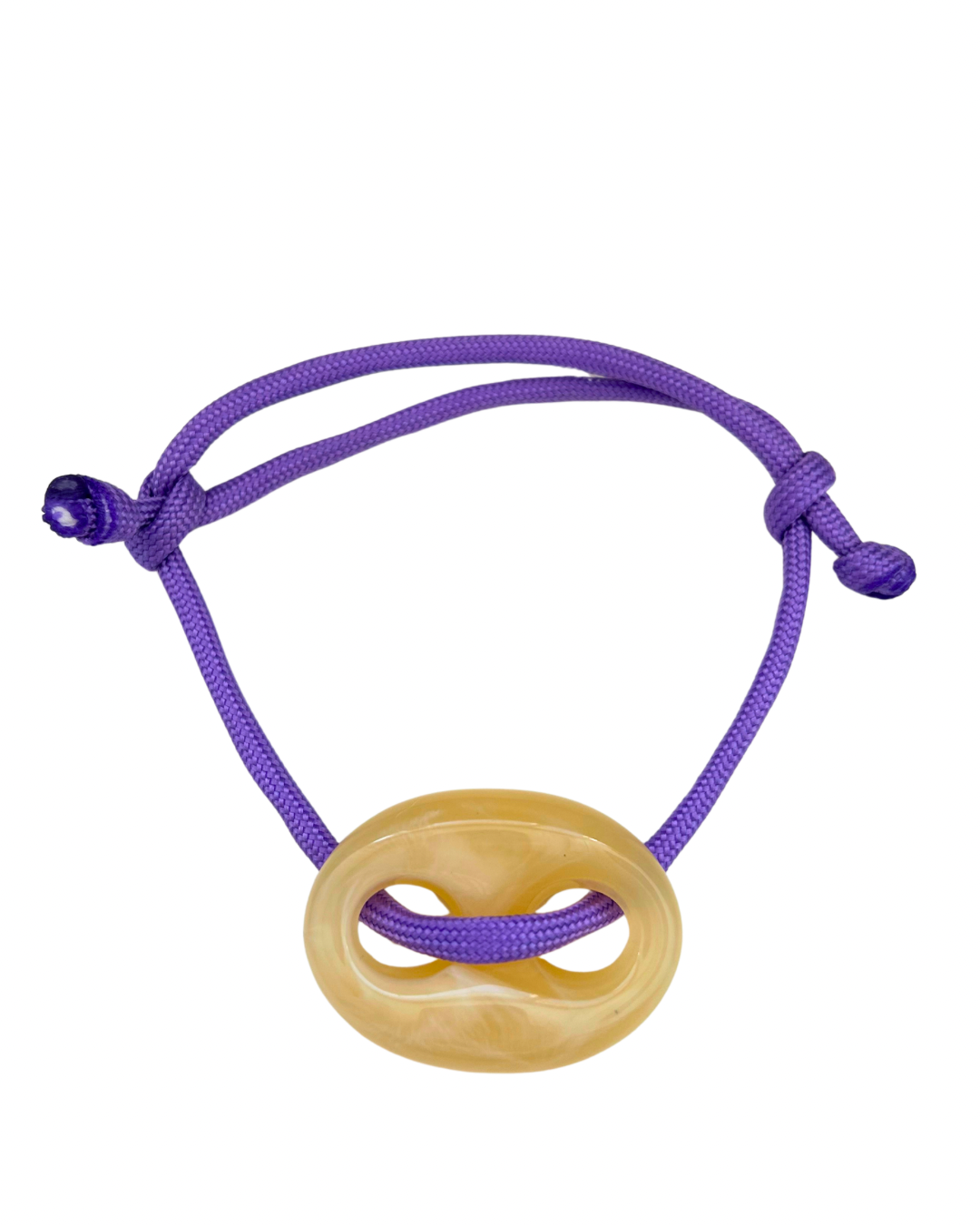 Gele stone armband ‘paars’