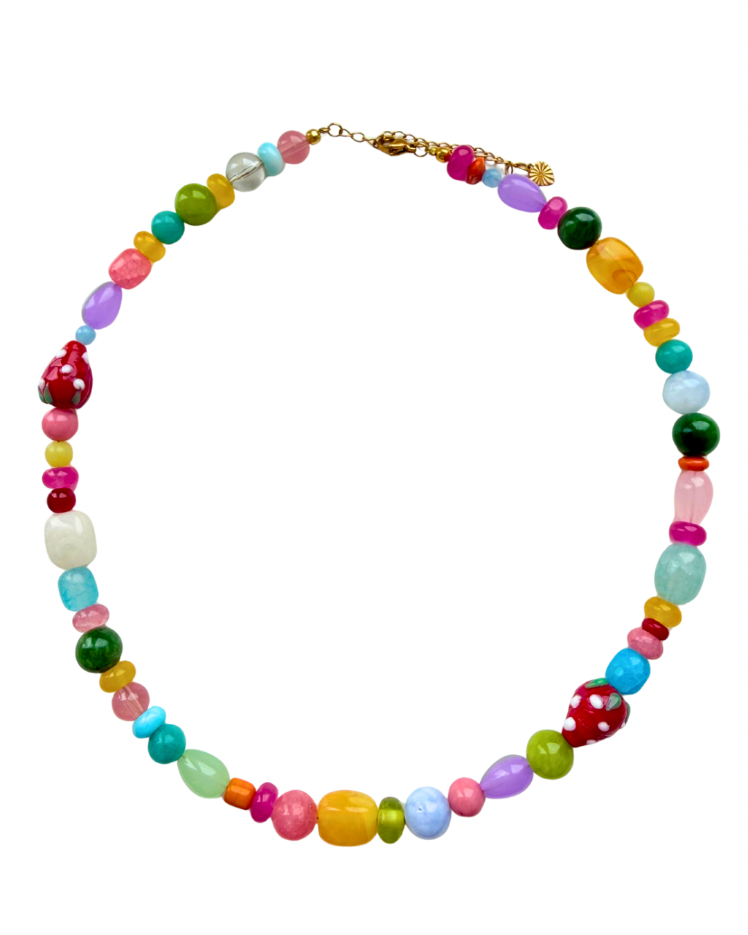Colorful strawberry ketting