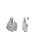 Feather oorbellen zilver