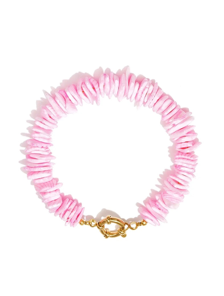 Roze shell armband