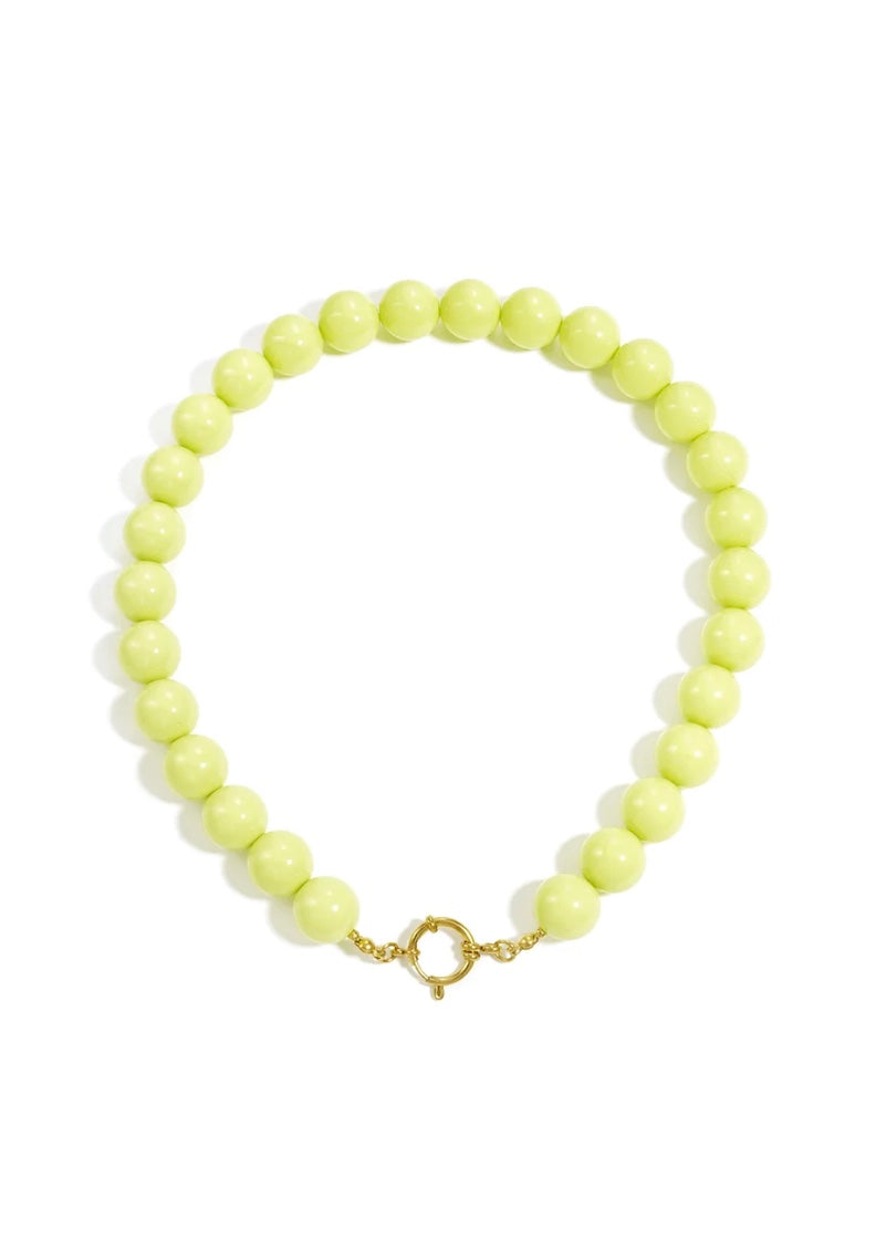 Gele kralen ketting
