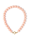 Zalm kleurige kralen ketting