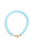 Licht blauwe kralen ketting