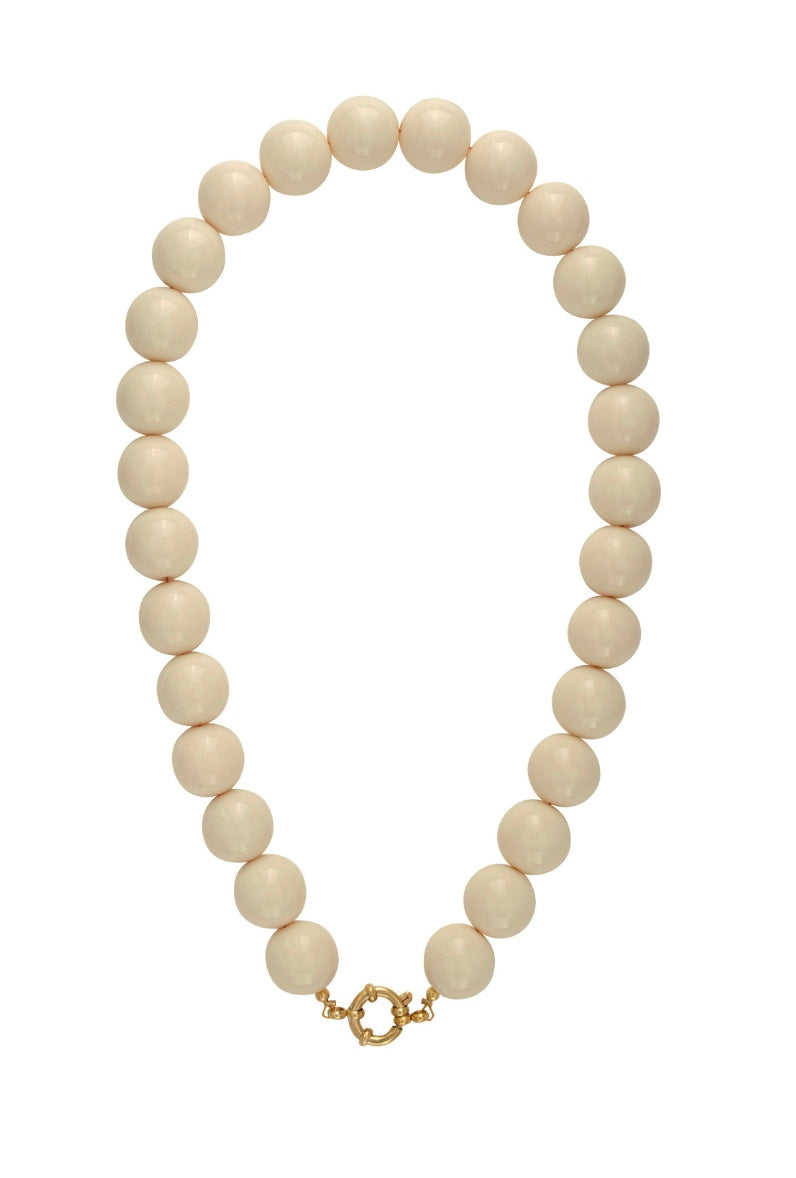 Beige kralen ketting