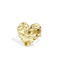 Golden structured hearts ring
