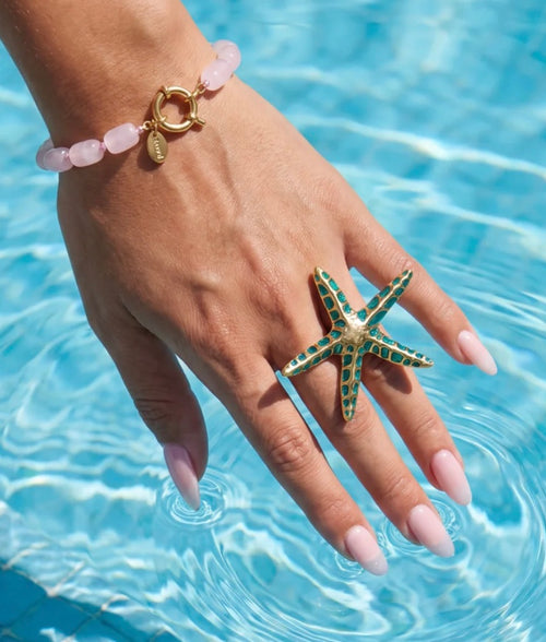 Blue starfish ring