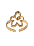Bloemen ring goud