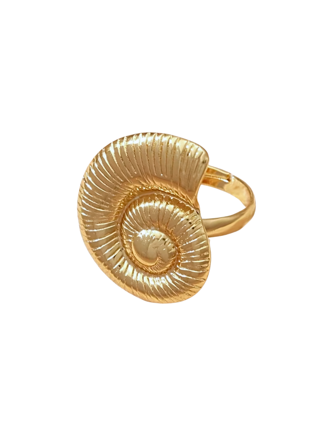 Schelp ring goud