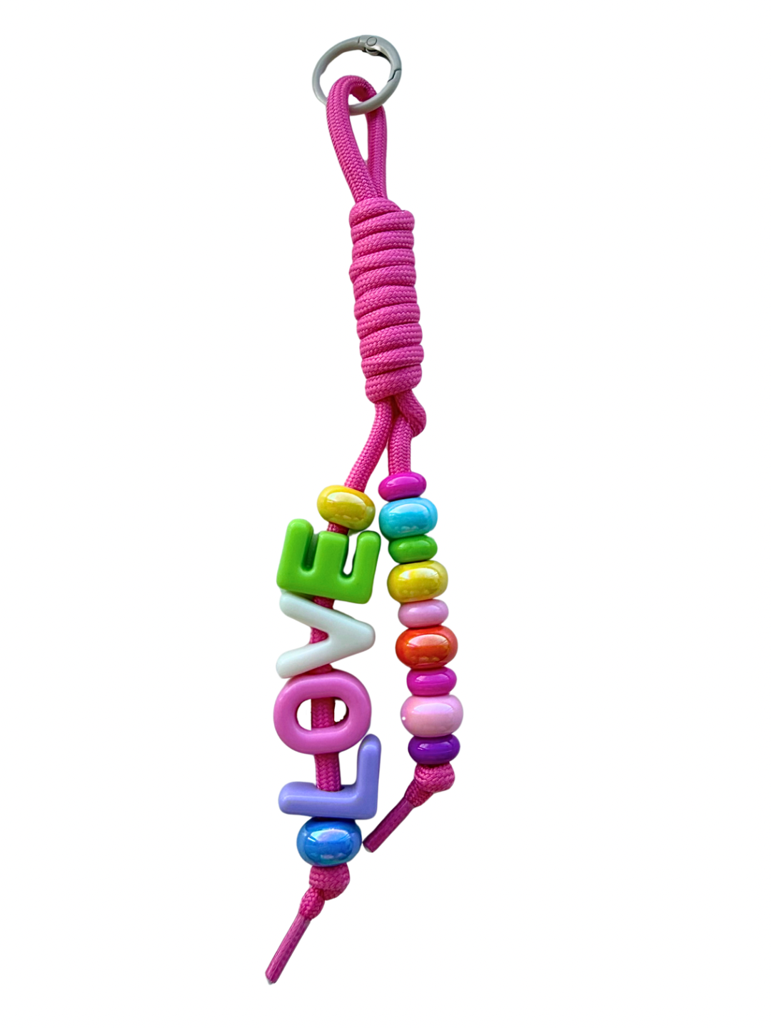 ‘LOVE’ bag charm roze