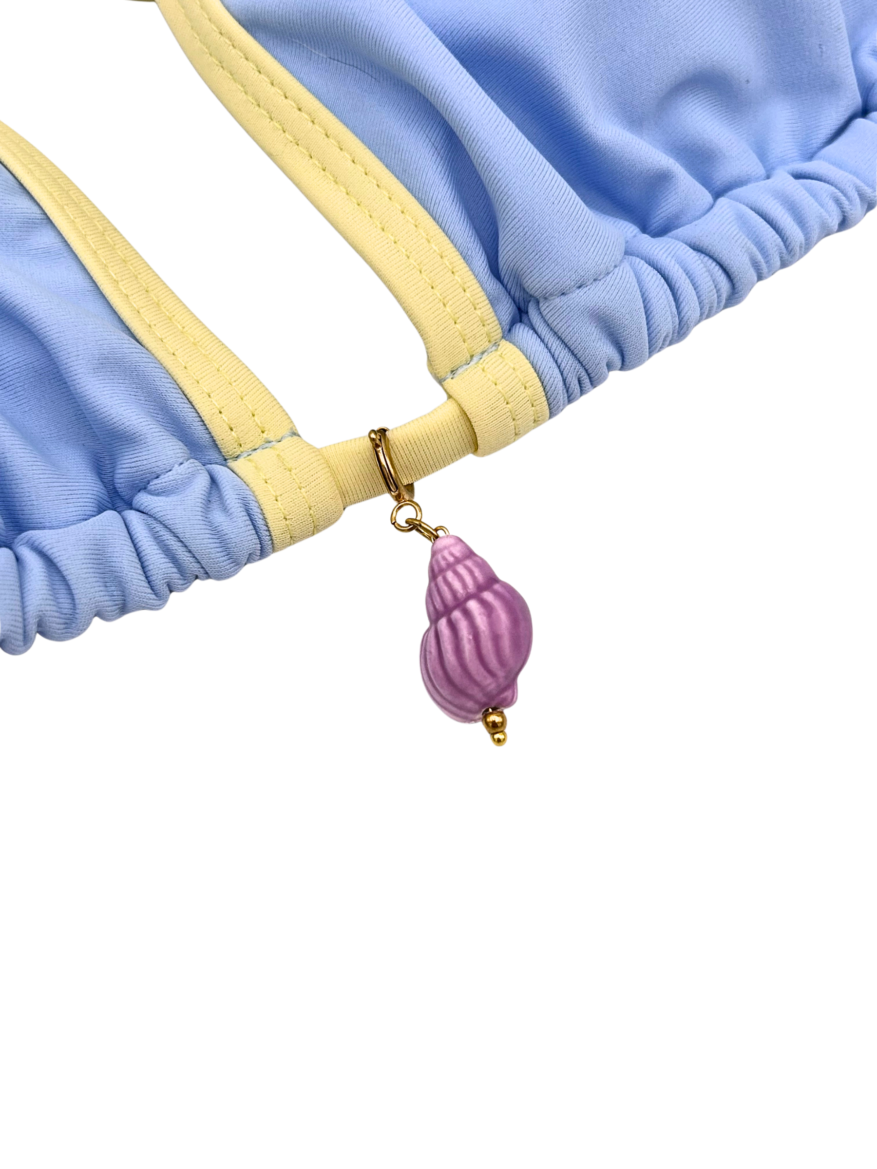 Paarse schelp bikini bedel