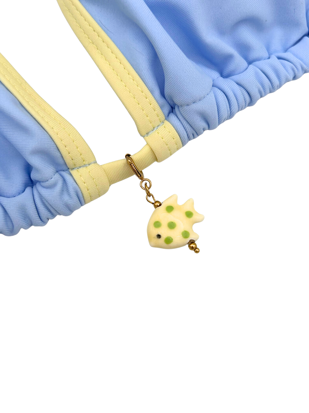 Licht gele vis bikini bedel