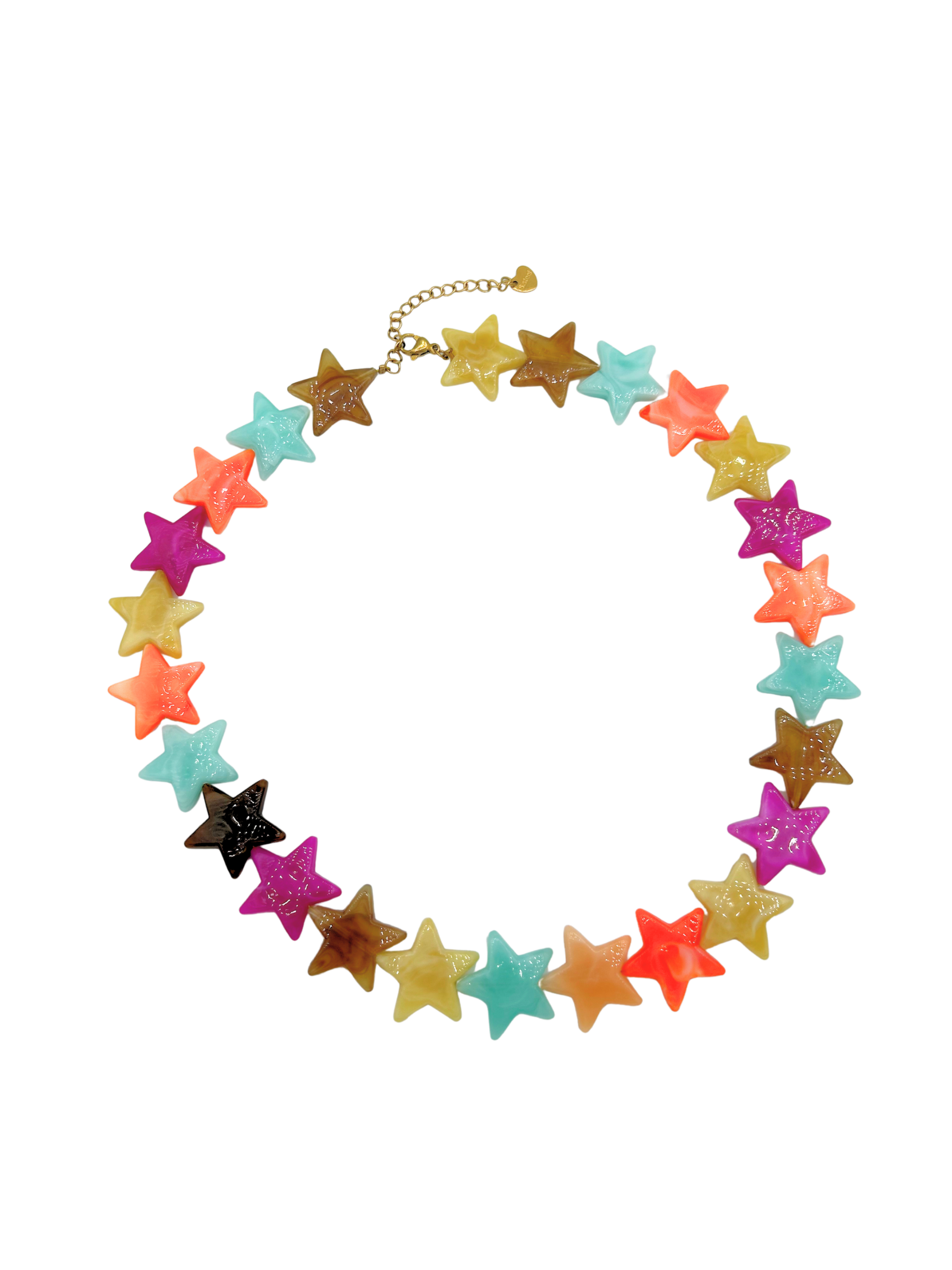 Mixed sterren kralen ketting