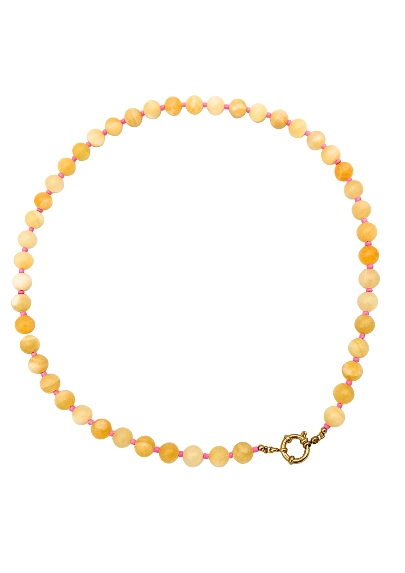 Butter yellow kralen ketting