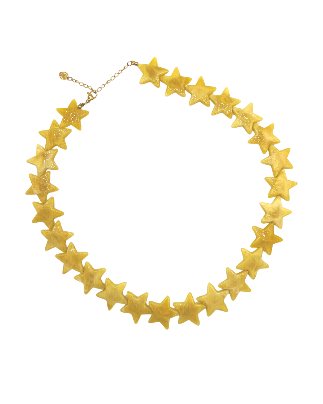 Gele sterren ketting