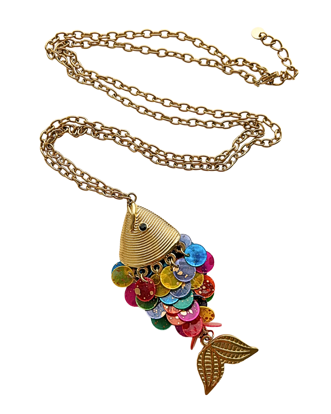 Colorful vis ketting lang