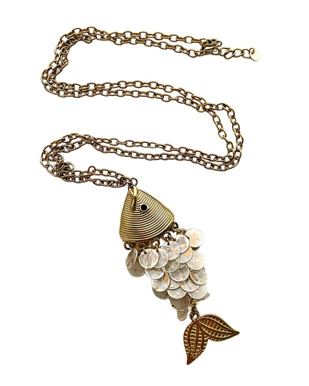 Witte vis ketting lang