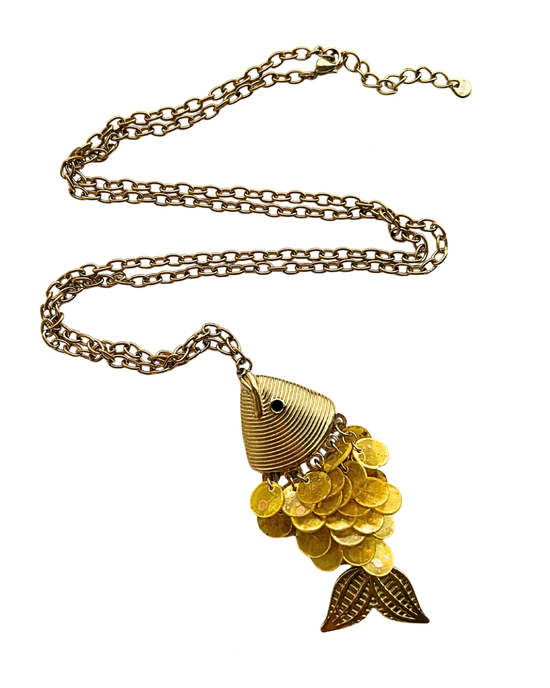 Gele vis ketting lang